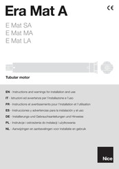 Nice E Mat LA Handleiding Voor Installatie En Gebruik