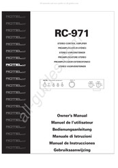 Rotel RC-971 Gebruiksaanwijzing