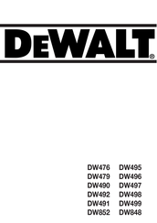 DeWalt DW848 Handleiding