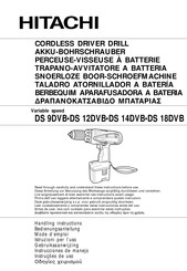 Hitachi DS 14DVB Gebruiksaanwijzing