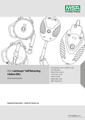 MSA Latchways Self Retracting Lifeline SRL Handleiding