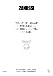 Zanussi FE 1014 Gebruiksaanwijzing