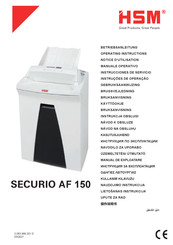 HSM SECURIO AF 150 Gebruiksaanwijzing