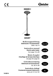 Bartscher 825207 Gebruiksaanwijzing