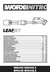 Worx Nitro LeafJet WG543E Oorspronkelijke Gebruiksaanwijzing