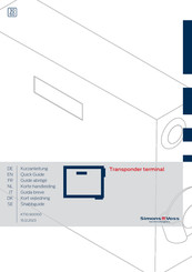 Simons Voss Technologies Transponder terminal Korte Handleiding