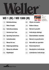 Weller WD 1000 Gebruiksaanwijzing