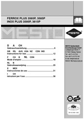 Mesto FERROX PLUS 3585P Gebruiksaanwijzing