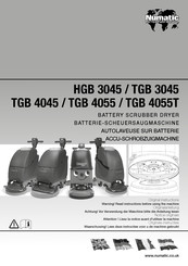 Numatic TGB 4045 Originele Instructies