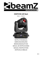 Beamz professional IGNITE180 Beam LED Gebruiksaanwijzing