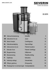 SEVERIN ES 3570 Gebruiksaanwijzing