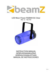Beamz LED Moon Flower RGBWA SC Clear Gebruiksaanwijzing