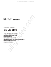 Denon Professional DN-A300M Gebruiksaanwijzing