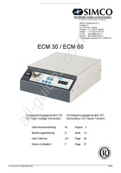 Simco ECM 30 Gebruikershandleiding