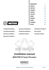 Vetus BOW PRO BOWB057 Installatiehandleiding