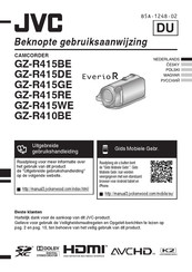 JVC Everio R GZ-R410BE Beknopte Gebruiksaanwijzing