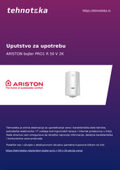 Ariston PRO1 R 50 V 2K Handleiding Voor Installatie, Gebruik En Onderhoud