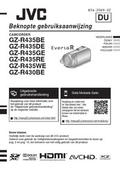 JVC Everio R GZ-R430BE Beknopte Gebruiksaanwijzing