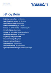 DURAVIT Jet-System Gebruikshandleiding