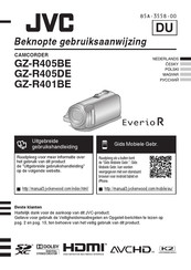 JVC Everio R GZ-R405DE Gebruiksaanwijzing