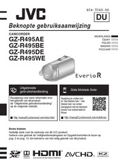 JVC Everio R GZ-R495DE Beknopte Gebruiksaanwijzing