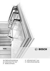 Bosch KGD Series Gebruiksaanwijzing