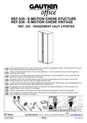 Gautier Office E-MOTION S35-330 Montage-Instructies