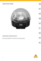 Behringer DIAMOND DOME DD610 Snelstartgids