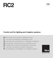 Nice RC2 Handleiding Voor Installatie En Gebruik