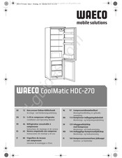 Waeco CoolMatic HDC-270 Montagehandleiding En Gebruiksaanwijzing