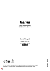 Hama 00118628 Gebruiksaanwijzing