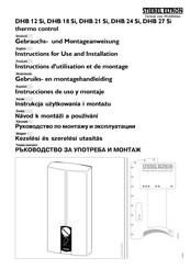 Stiebel Eltron DHB 27 Si thermo control Gebruiks- En Montagehandleiding