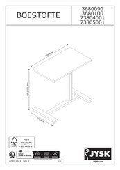 Jysk BOESTOFTE 73804001 Handleiding