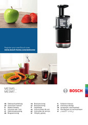 Bosch MESM5 Series Gebruiksaanwijzing