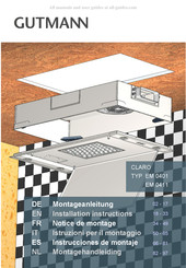 GUTMANN CLARO EM 0411 Montagehandleiding