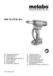 Metabo NMP 18 LTX BL M10 Gebruiksaanwijzing