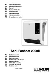 EUROM Sani-Fanheat 2000R Gebruiksaanwijzing