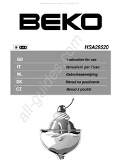 Beko HSA29520 Gebruiksaanwijzing