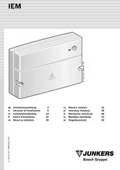 Bosch JUNKERS IEM Installatiehandleiding