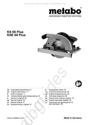 Metabo KS 66 Plus Oorspronkelijke Gebruiksaanwijzing