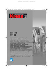 KRESS 1400 DS Originele Gebruiksaanwijzing