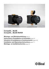 Biral CompAX BLUE Series Originele Montage- En Bedrijfshandleiding