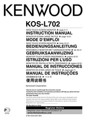 Kenwood KOS-L702 Gebruiksaanwijzing