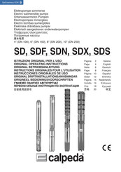 Calpeda SDN Series Bedieningsvoorschriften