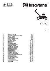 Husqvarna S 138C Gebruiksaanwijzing