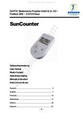 Davita SunCounter Gebruiksaanwijzing