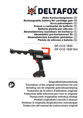 Deltafox DP-CCG 1830 Set Vertaling Van De Originele Gebruiksaanwijzing