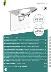 Pressalit MATRIX R4840 Gebruiks- En Onderhoudshandleiding