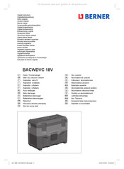 Berner BACWDVC 18V Oorspronkelijke Gebruiksaanwijzing