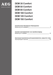 AEG DEM 120 Comfort Handleiding Voor Bediening En Installatie